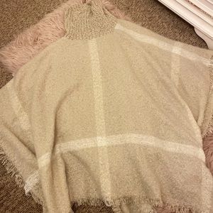 Poncho cape cardigan